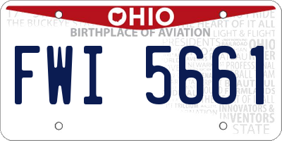 OH license plate FWI5661