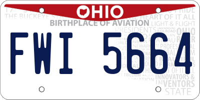OH license plate FWI5664