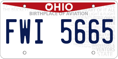 OH license plate FWI5665