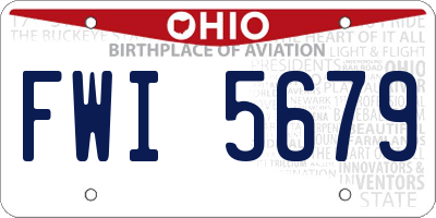 OH license plate FWI5679