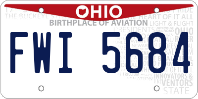 OH license plate FWI5684