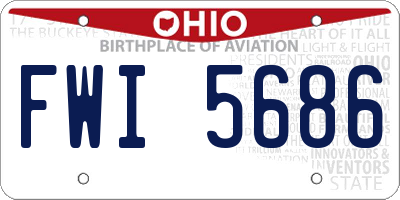 OH license plate FWI5686