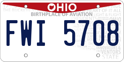 OH license plate FWI5708