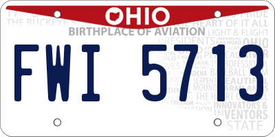 OH license plate FWI5713