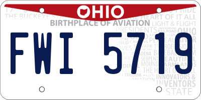 OH license plate FWI5719