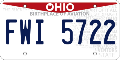OH license plate FWI5722
