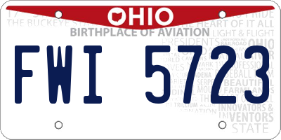 OH license plate FWI5723