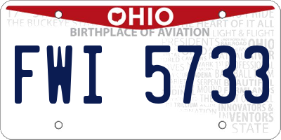 OH license plate FWI5733