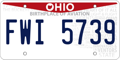 OH license plate FWI5739
