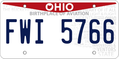 OH license plate FWI5766