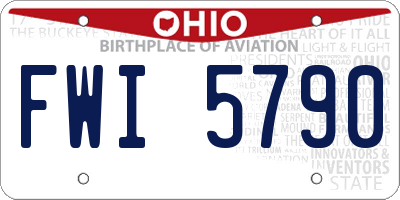 OH license plate FWI5790
