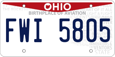 OH license plate FWI5805
