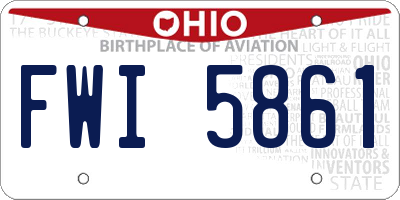 OH license plate FWI5861
