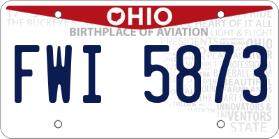 OH license plate FWI5873