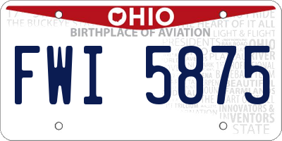 OH license plate FWI5875