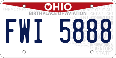 OH license plate FWI5888