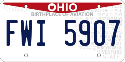 OH license plate FWI5907