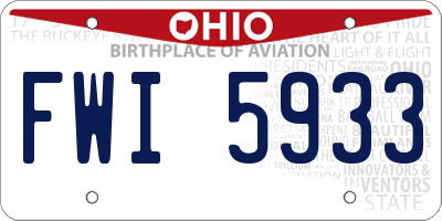 OH license plate FWI5933