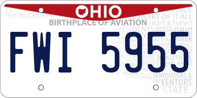 OH license plate FWI5955