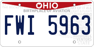 OH license plate FWI5963