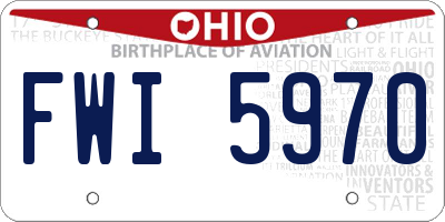 OH license plate FWI5970