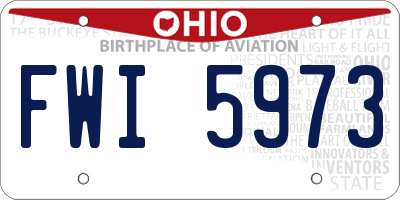 OH license plate FWI5973