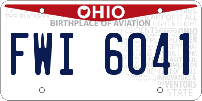 OH license plate FWI6041