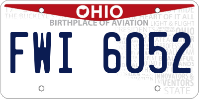 OH license plate FWI6052