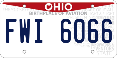OH license plate FWI6066