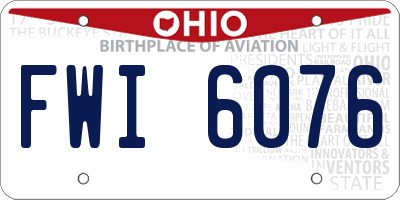OH license plate FWI6076