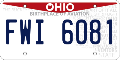 OH license plate FWI6081