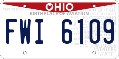 OH license plate FWI6109