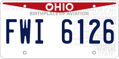 OH license plate FWI6126