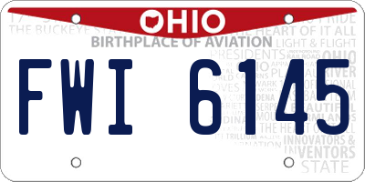 OH license plate FWI6145