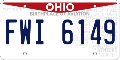 OH license plate FWI6149