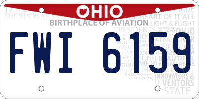OH license plate FWI6159