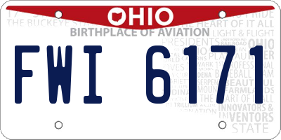OH license plate FWI6171