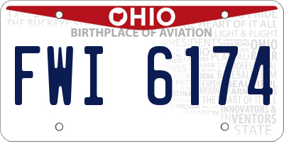 OH license plate FWI6174