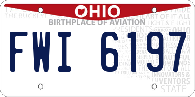 OH license plate FWI6197