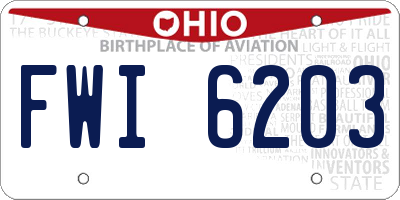 OH license plate FWI6203