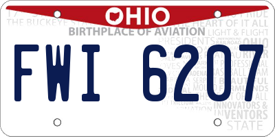 OH license plate FWI6207