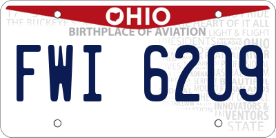 OH license plate FWI6209