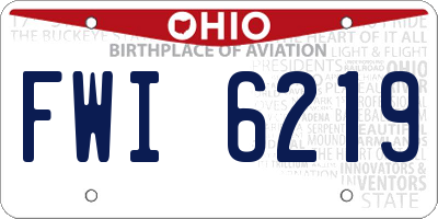 OH license plate FWI6219