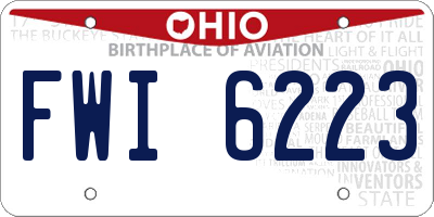 OH license plate FWI6223