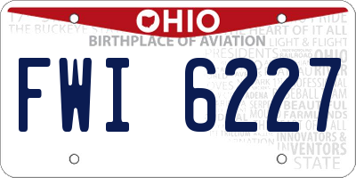 OH license plate FWI6227