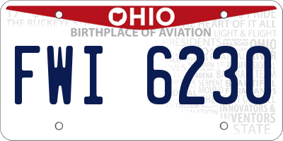 OH license plate FWI6230