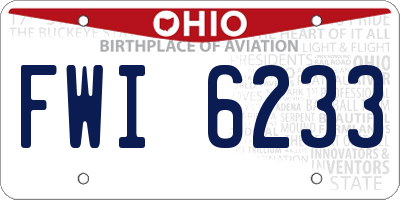OH license plate FWI6233
