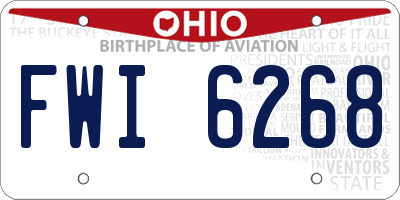 OH license plate FWI6268