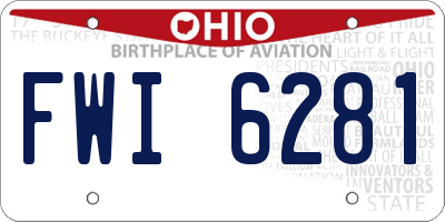 OH license plate FWI6281