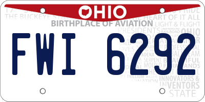OH license plate FWI6292